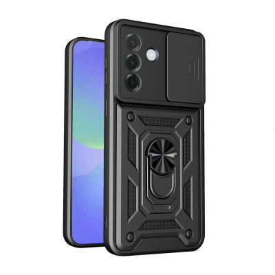 Galaxy A27 Kılıf Magnetik Standlı Kamera Korumalı Zore Sürgülü Vega Kapak - 1