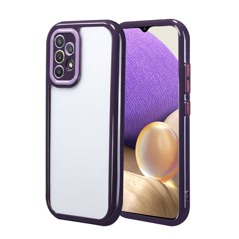 Galaxy A32 4G Case Camera Protected Colored Edge and Frame Design Zore Vitamin Cover - 1