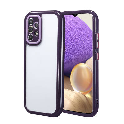 Galaxy A32 4G Case Camera Protected Colored Edge and Frame Design Zore Vitamin Cover - 3