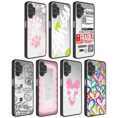 Galaxy A32 4G Case Mirror Patterned Camera Protected Glossy Zore Mirror Cover - 3