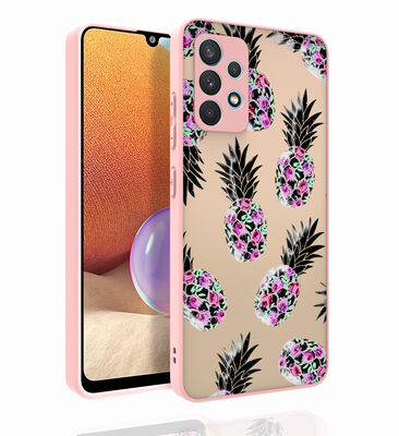 Galaxy A32 4G Case Patterned Camera Protected Glossy Zore Nora Cover - 1