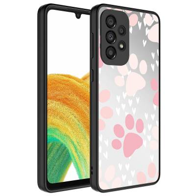 Galaxy A33 5G Case Mirror Patterned Camera Protected Glossy Zore Mirror Cover - 8
