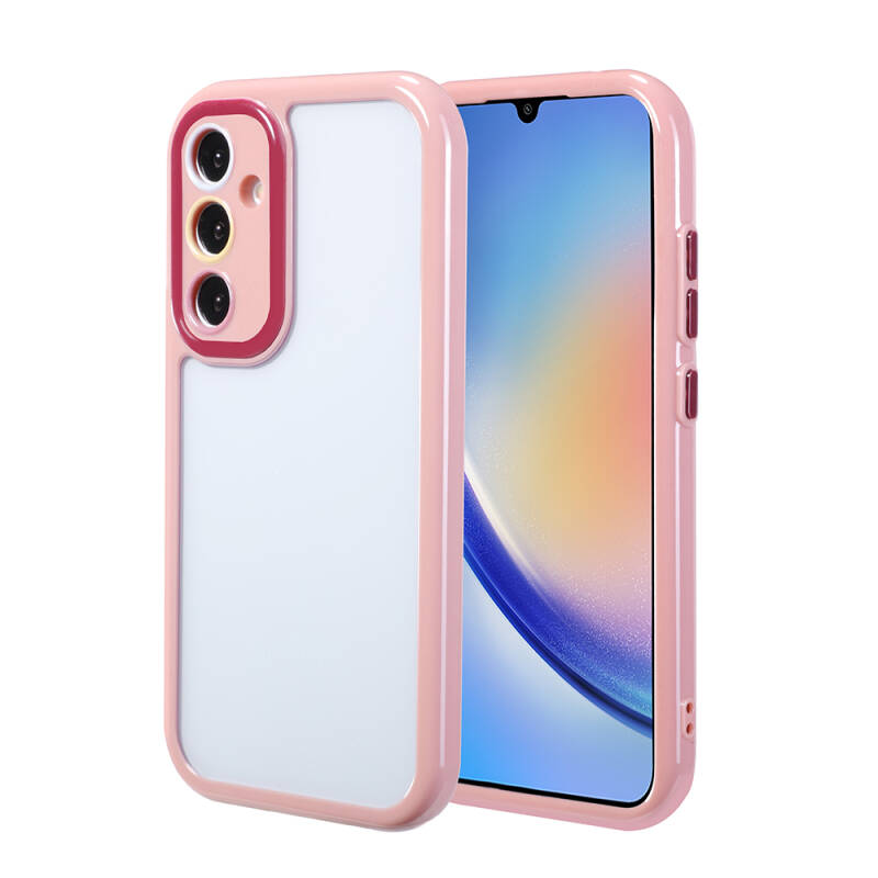 Galaxy A34 Case Camera Protected Colorful Edge and Frame Design Zore Vitamin Cover - 1