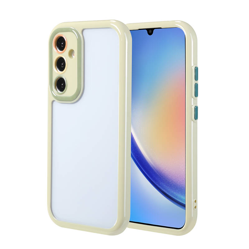 Galaxy A34 Case Camera Protected Colorful Edge and Frame Design Zore Vitamin Cover - 3