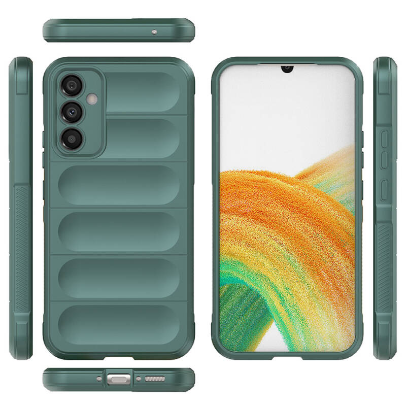 Galaxy A34 Case Flexible TPU Hollow Back Surface Design Zore Etnik Silicone Cover - 4