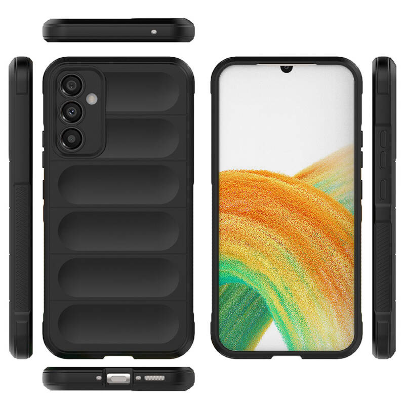 Galaxy A34 Case Flexible TPU Hollow Back Surface Design Zore Etnik Silicone Cover - 2