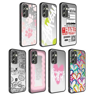 Galaxy A34 Case Mirror Patterned Camera Protected Glossy Zore Mirror Cover - 2