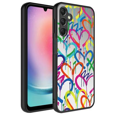 Galaxy A34 Case Mirror Patterned Camera Protected Glossy Zore Mirror Cover - 4
