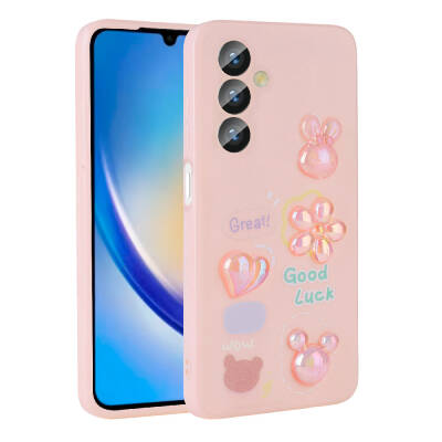Galaxy A34 Case Relief Figured Shiny Zore Toys Silicone Cover - 5