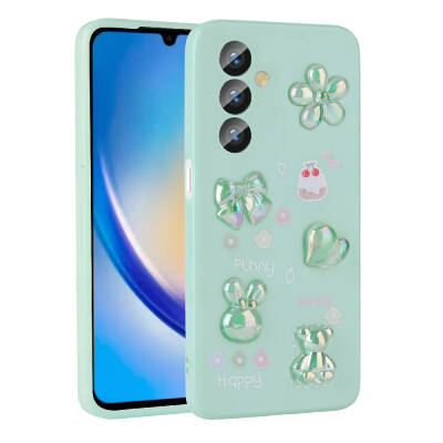 Galaxy A34 Case Relief Figured Shiny Zore Toys Silicone Cover - 6
