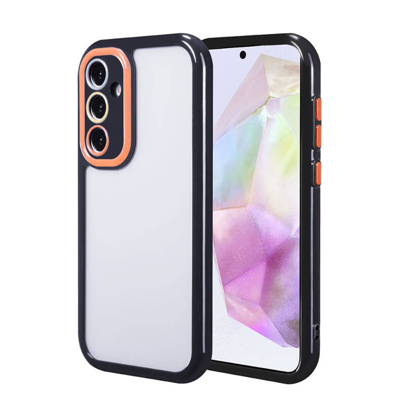 Galaxy A35 Case Camera Protected Colorful Edge Frame Design Zore Vitamin Cover - 3