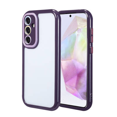 Galaxy A35 Case Camera Protected Colorful Edge Frame Design Zore Vitamin Cover - 4