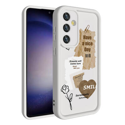 Galaxy A35 Case Camera Protected Printed Back Surface Zore Klas Cover - 1