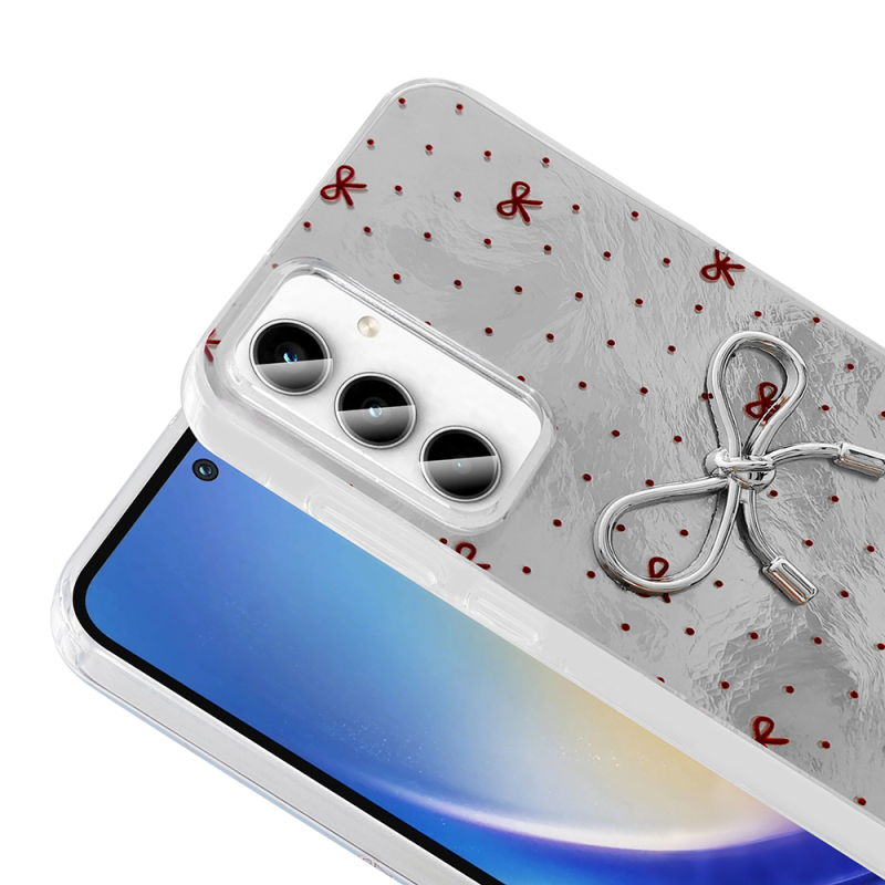 Galaxy A35 Case Camera Protection Figured Zore Ponti Silicone Cover - 13