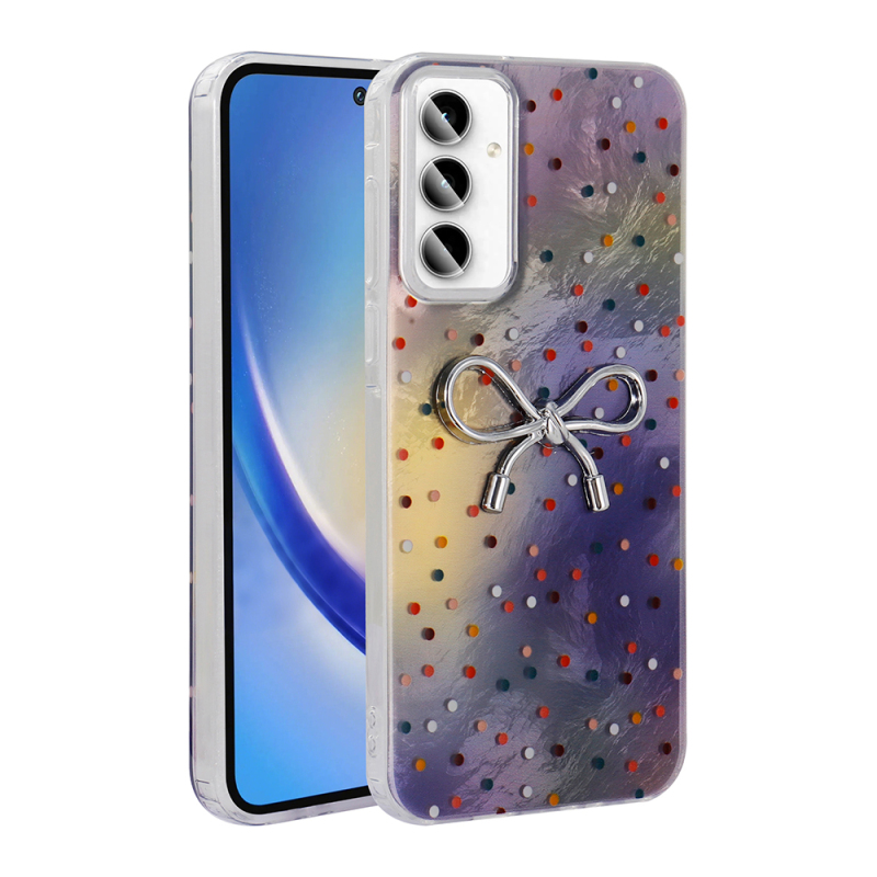 Galaxy A35 Case Camera Protection Figured Zore Ponti Silicone Cover - 3