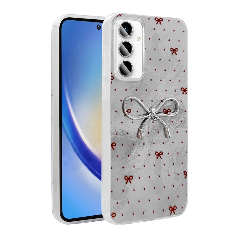 Galaxy A35 Case Camera Protection Figured Zore Ponti Silicone Cover - 5
