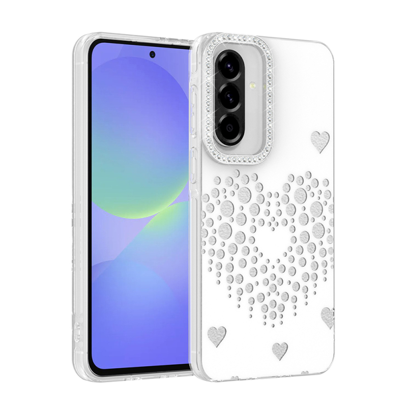 Galaxy A36 Case Drop Stones Zore Rivas Hard PC Cover - 2