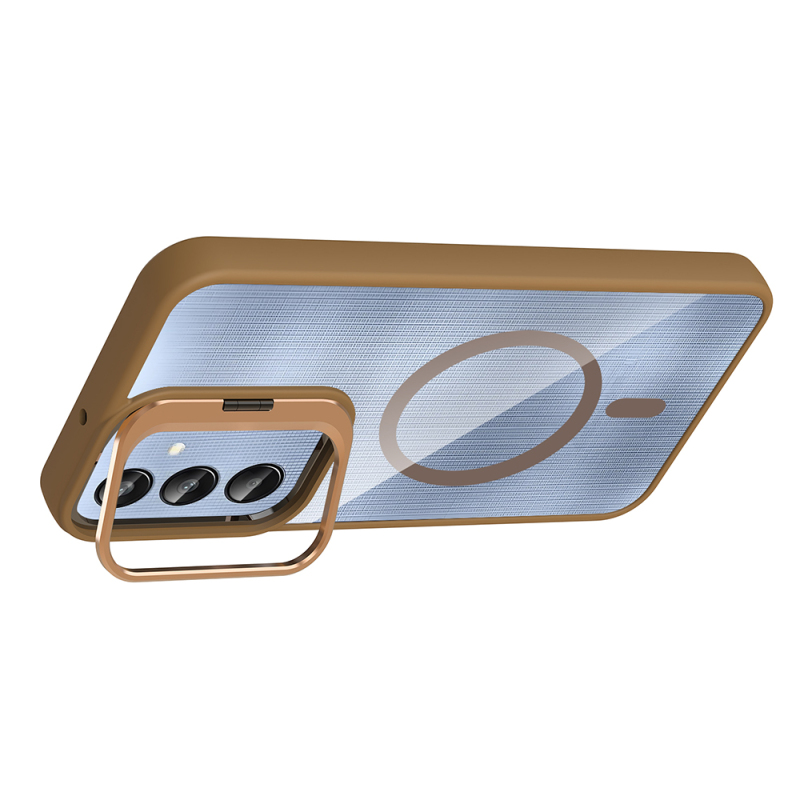 Galaxy A36 Case Stand and Camera Lens Gift M-Safe Charging Feature Zore Etro Cover - 13