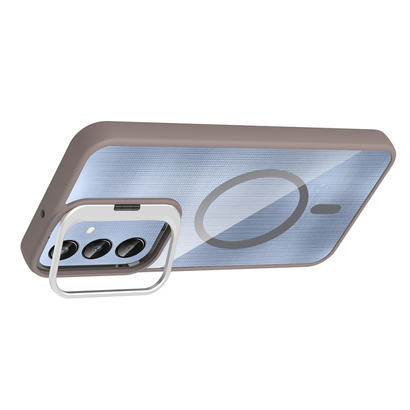Galaxy A36 Case Stand and Camera Lens Gift M-Safe Charging Feature Zore Etro Cover - 17