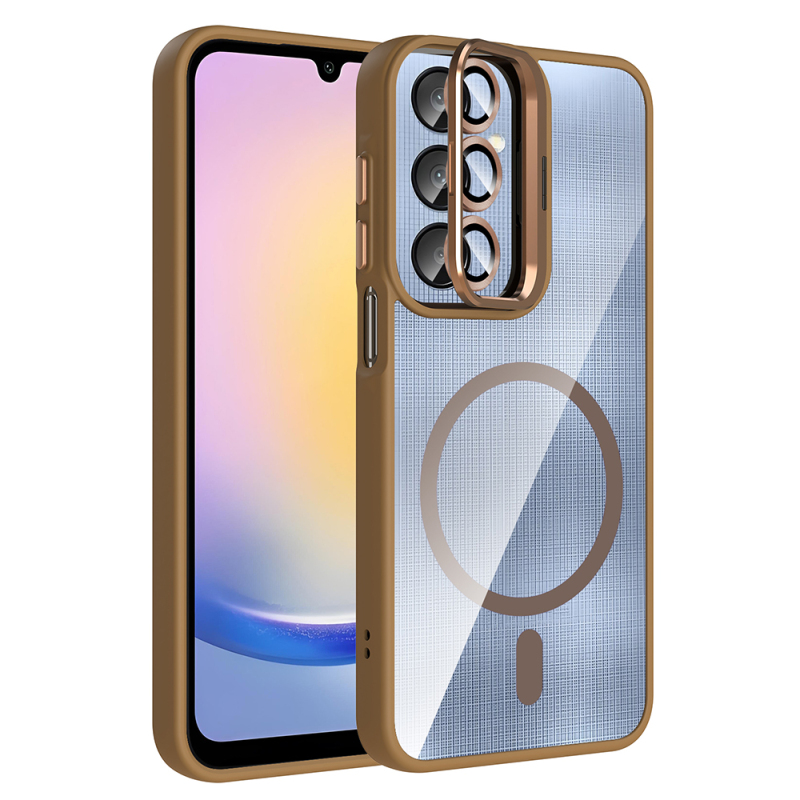 Galaxy A36 Case Stand and Camera Lens Gift M-Safe Charging Feature Zore Etro Cover - 4