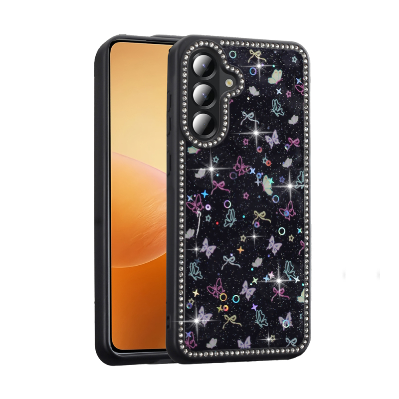 Galaxy A36 Case Stone and Glitter Design Zore Azra Cover - 1