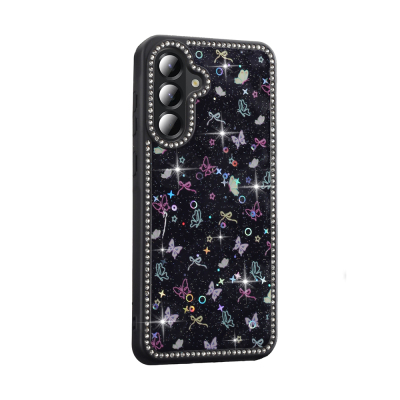Galaxy A36 Case Stone and Glitter Design Zore Azra Cover - 5