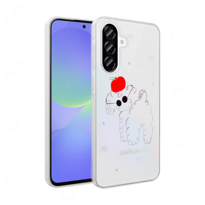 Galaxy A36 Case Transparent Figured Zore Folk Hard Cover - 2