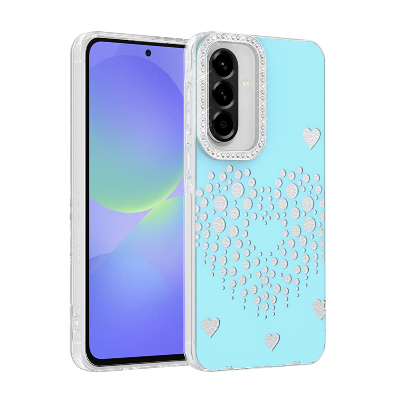 Galaxy A36 Kılıf Damla Taşlı Zore Rivas Sert PC Kapak - 1