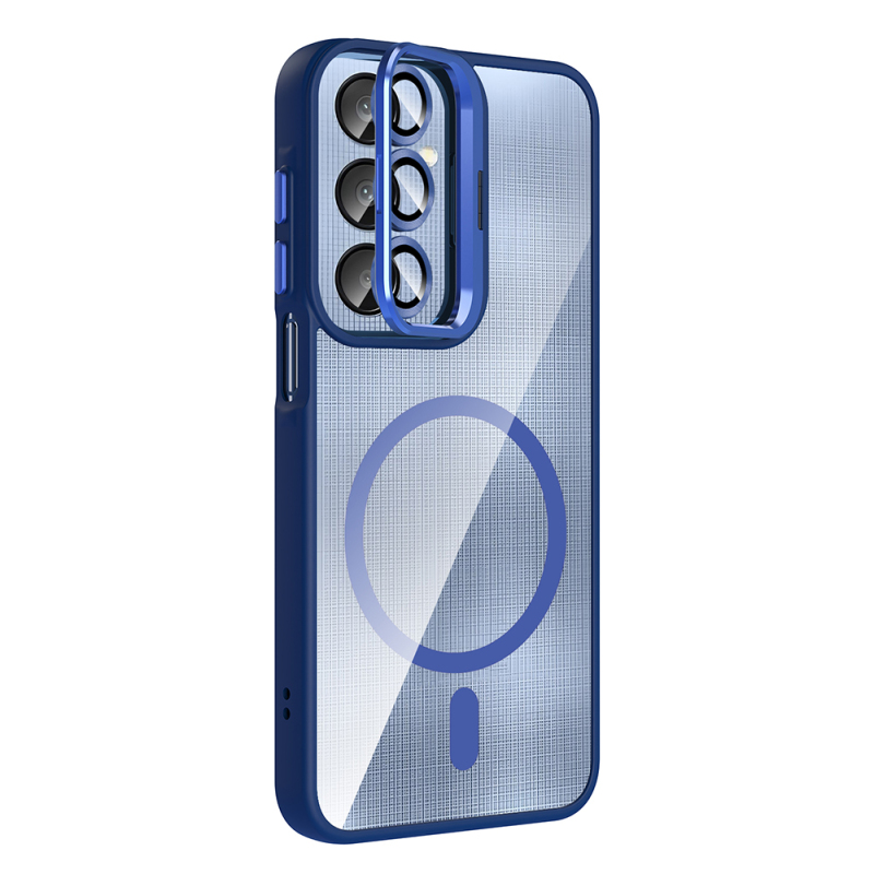 Galaxy A36 Kılıf Standlı ve Kamera Lens Hediyeli M-Safe Şarj Özellikli Zore Etro Kapak - 10
