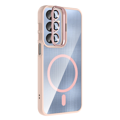 Galaxy A36 Kılıf Standlı ve Kamera Lens Hediyeli M-Safe Şarj Özellikli Zore Etro Kapak - 14