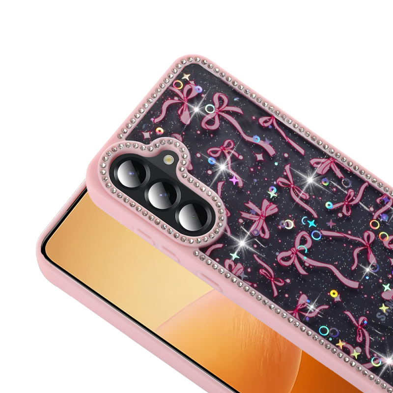 Galaxy A36 Kılıf Taşlı ve Simli Tasarım Zore Azra Kapak - 10