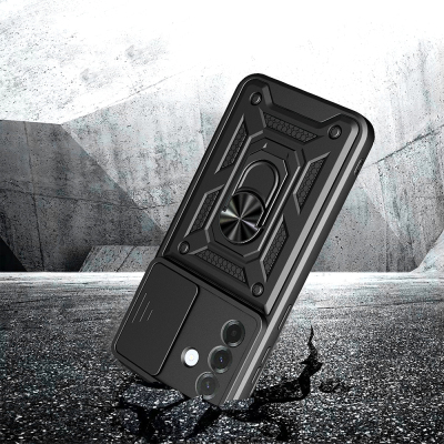 Galaxy A37 Case with Magnetic Stand and Camera Protection - Zore Sliding Vega Cover - 7