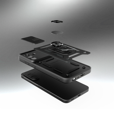 Galaxy A37 Case with Magnetic Stand and Camera Protection - Zore Sliding Vega Cover - 9