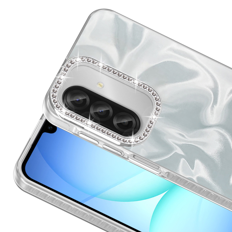 Galaxy A37 Kılıf Airbagli Parlak Taş Detay Tasarımlı Zore Esila Kapak - 4