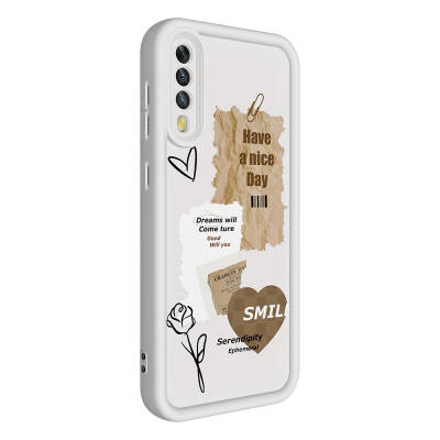 Galaxy A50 Case Camera Protected Printed Back Surface Zore Klas Cover - 13