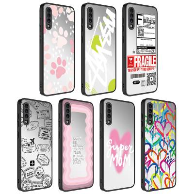Galaxy A50 Case Mirror Patterned Camera Protected Glossy Zore Mirror Cover - 2