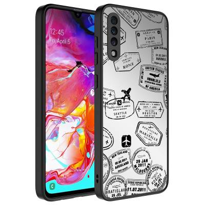 Galaxy A50 Case Mirror Patterned Camera Protected Glossy Zore Mirror Cover - 7