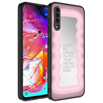 Galaxy A50 Case Mirror Patterned Camera Protected Glossy Zore Mirror Cover - 9