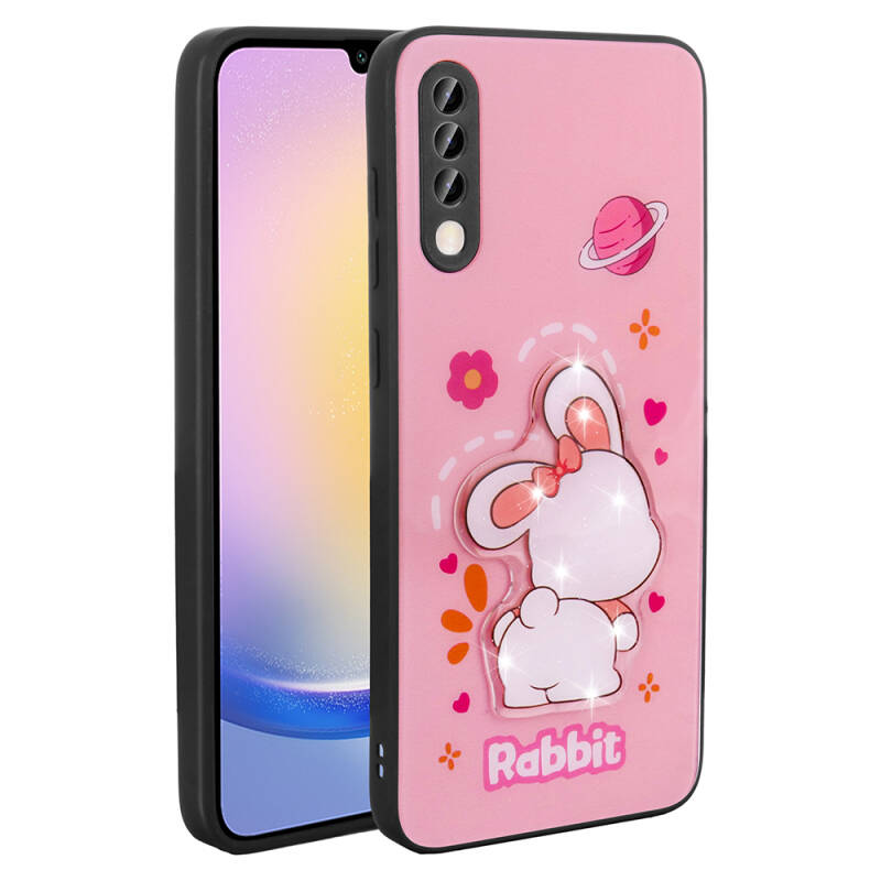 Galaxy A50 Case Shining Embossed Zore Amas Silicone Cover with Iconic Figure - 4