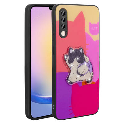 Galaxy A50 Case Shining Embossed Zore Amas Silicone Cover with Iconic Figure - 6