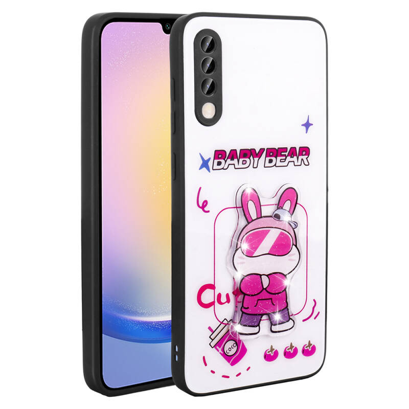 Galaxy A50 Case Shining Embossed Zore Amas Silicone Cover with Iconic Figure - 7