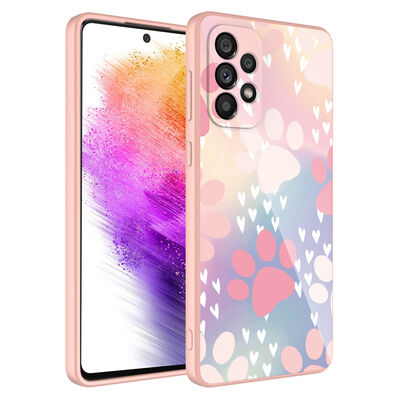 Galaxy A52 Case Camera Protected Patterned Hard Silicone Zore Epoxy Cover - 7