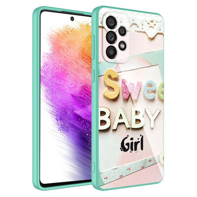 Galaxy A52 Case Camera Protected Patterned Hard Silicone Zore Epoxy Cover - 8