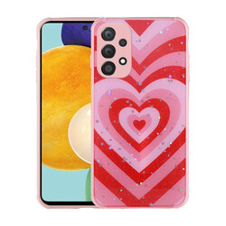 Galaxy A52 Case Glittery Patterned Camera Protected Shiny Zore Popy Cover - 4