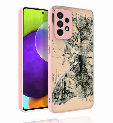 Galaxy A52 Case Patterned Camera Protected Glossy Zore Nora Cover - 6