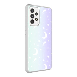 Galaxy A52 Case Zore M-Blue Patterned Cover - 6