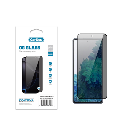 Galaxy A52 Go Des OG Glass Privacy Antistatik Temperli Cam Ekran Koruyucu - 1