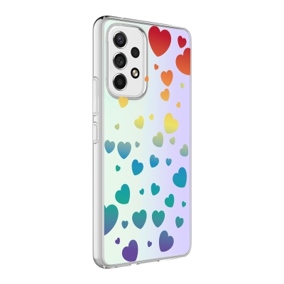 Galaxy A53 5G Case Zore M-Blue Patterned Cover - 3