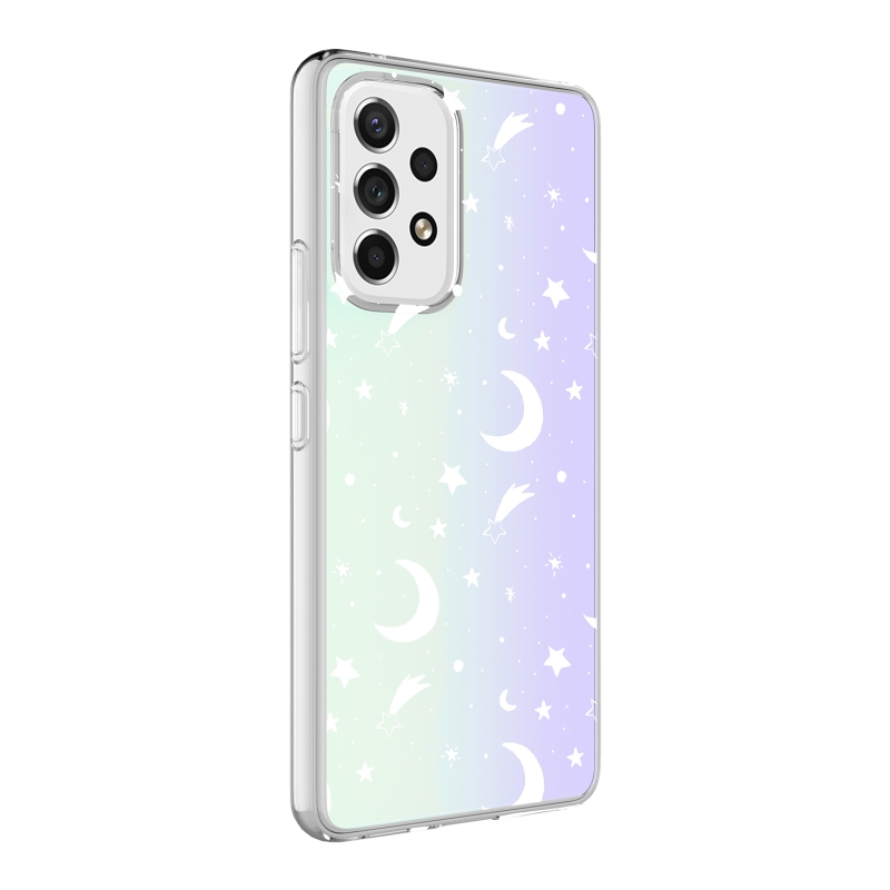 Galaxy A53 5G Case Zore M-Blue Patterned Cover - 5