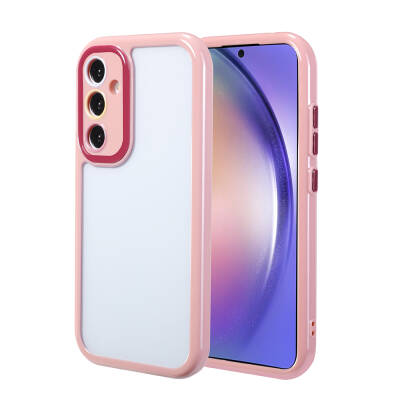 Galaxy A54 Case Camera Protected Colorful Edge Frame Design Zore Vitamin Cover - 1